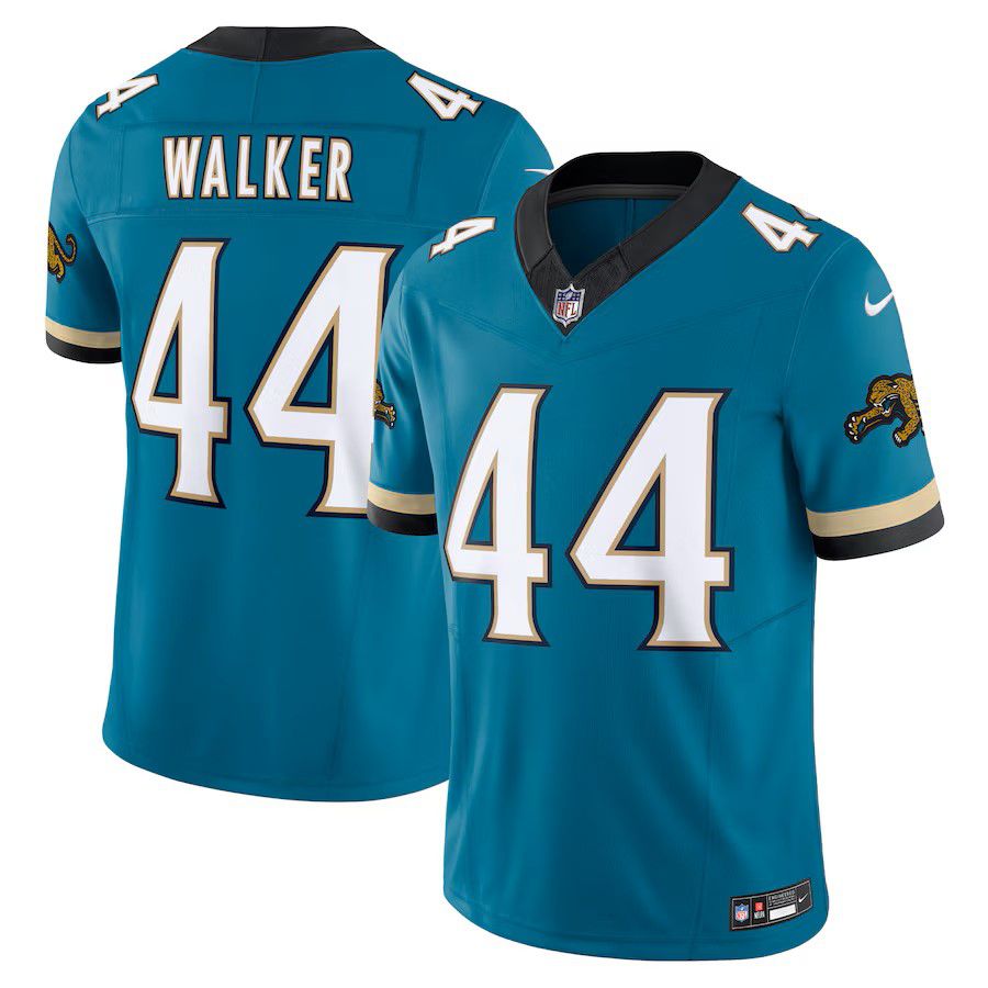 Men Jacksonville Jaguars #44 Travon Walker Green Nike Throwback Vapor F.U.S.E. Limited NFL Jersey